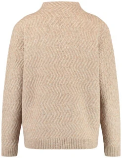Gerry Weber Pullover Mit Turtleneck Und Strick-Muster -Gerry Stil Geschaft pullover mit turtleneck und strick muster 03