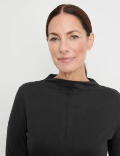 Gerry Weber Pullover Mit Weitem Stehkragen -Gerry Stil Geschaft pullover mit weitem stehkragen 100