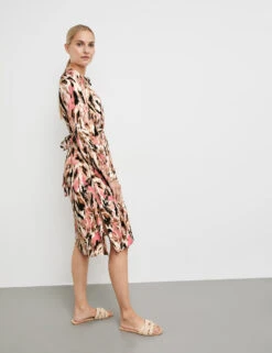 Taifun Satin-Kleid Mit Taillenband -Gerry Stil Geschaft satin kleid mit taillenband 102