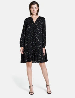 Taifun Satinkleid Mit Print -Gerry Stil Geschaft satinkleid mit print 01