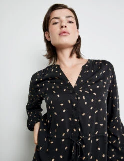 Taifun Satinkleid Mit Print -Gerry Stil Geschaft satinkleid mit print 100