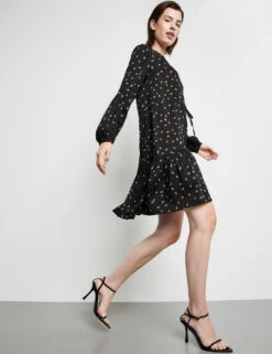 Taifun Satinkleid Mit Print -Gerry Stil Geschaft satinkleid mit print 102