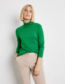 Gerry Weber Schlichter Rollkragenpullover Mit Rippstrick-Details