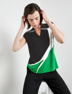 Taifun Shirt Mit Frontprint -Gerry Stil Geschaft shirt mit frontprint 102