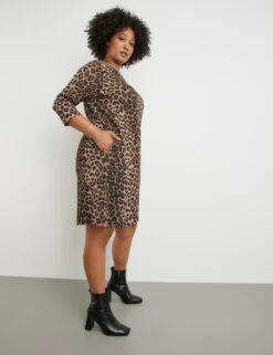 Shirtkleid Mit Animal-Print 11 Shirtkleid Mit Animal-Print -Gerry Stil Geschaft shirtkleid mit animal print 102