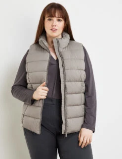 Steppweste Mit Stehkragen