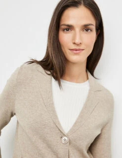 Gerry Weber Strickjacke Aus Feinstrick Mit Kragen -Gerry Stil Geschaft strickjacke aus feinstrick mit kragen 100