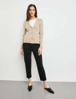 Gerry Weber Strickjacke Aus Feinstrick Mit Kragen -Gerry Stil Geschaft strickjacke aus feinstrick mit kragen 102