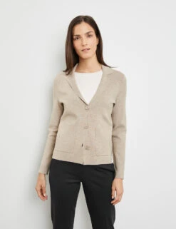 Gerry Weber Strickjacke Aus Feinstrick Mit Kragen