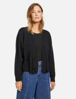 Taifun Strickjacke Mit Taillenband -Gerry Stil Geschaft strickjacke mit taillenband 01