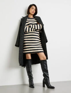 Taifun Strickkleid Mit Pailletten -Gerry Stil Geschaft strickkleid mit pailletten 102