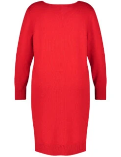 Strickkleid Mit V-Ausschnitt -Gerry Stil Geschaft strickkleid mit v ausschnitt 03