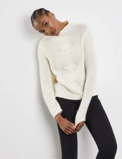 Gerry Weber Strickpullover Mit Stehkragen Und Zopfmuster