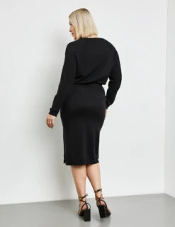 Strickrock Mit Schlitz -Gerry Stil Geschaft strickrock mit schlitz 104