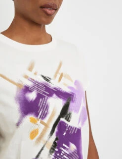 Gerry Weber T-Shirt Mit Frontprint Und Pailletten -Gerry Stil Geschaft t shirt mit frontprint und pailletten 100