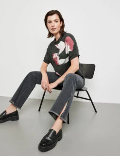Taifun Trend-Shirt Mit Platziertem Print -Gerry Stil Geschaft trend shirt mit platziertem print 102