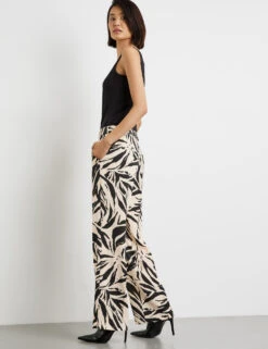 Taifun Weite Hose Mit Print Wide Leg -Gerry Stil Geschaft weite hose mit print wide leg 104