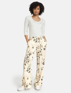 Taifun Weite Hose Palazzo Mit Elastischem Bund 11 Taifun Weite Hose Palazzo Mit Elastischem Bund -Gerry Stil Geschaft weite hose palazzo mit elastischem bund 01