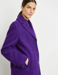 Gerry Weber Wollmantel Mit Großem Reverskragen -Gerry Stil Geschaft wollmantel mit grossem reverskragen 100