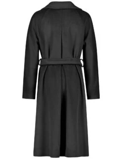 Gerry Weber Wollmantel Mit Kragen Und Taillenband -Gerry Stil Geschaft wollmantel mit kragen und taillenband 03