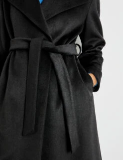 Gerry Weber Wollmantel Mit Kragen Und Taillenband -Gerry Stil Geschaft wollmantel mit kragen und taillenband 100