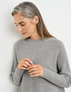 Gerry Weber Wollpullover Mit Strick-Mix -Gerry Stil Geschaft wollpullover mit strick mix 100