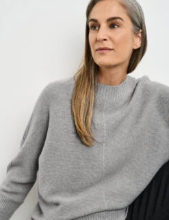 Gerry Weber Wollpullover Mit Strick-Mix -Gerry Stil Geschaft wollpullover mit strick mix 102