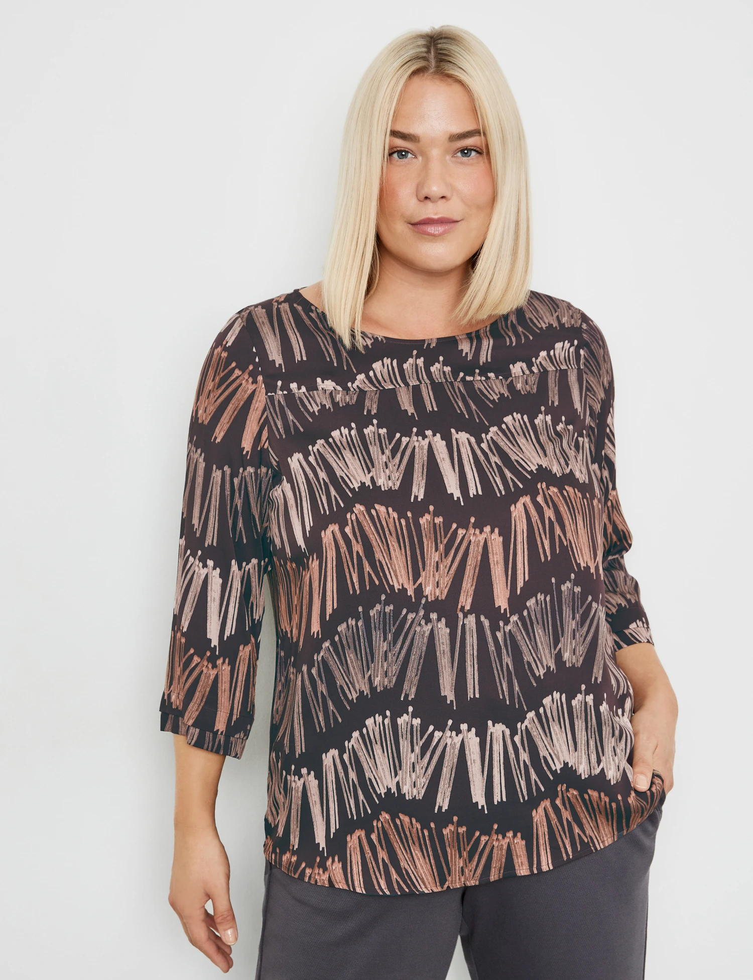 Gerry Stil Geschaft -Gerry Stil Geschaft fein schimmernde 34 arm bluse 110